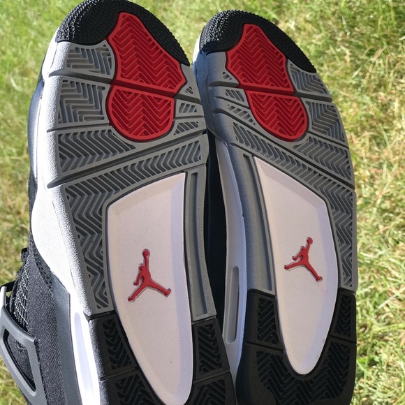 Air Jordan Retro 4 Black Canvas “Steel” GS Size 4.5Y/ 6W - Picture 8 of 16